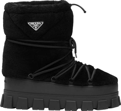 prada black snow boots|prada boots price.